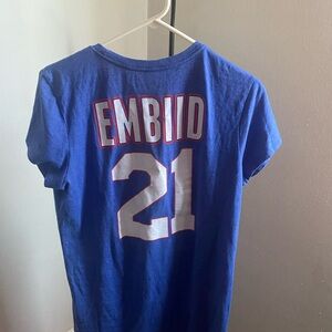 Sixers Embid Navy Blue T-Shirt Adidas